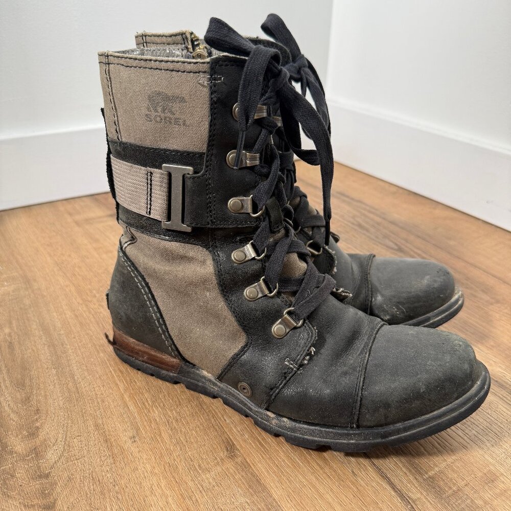 Sorel Women's Major Carly Boot Grey Black Gorp  8.5